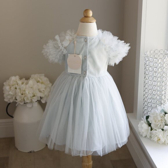 Tutu Du Monde Sea Holly Tulle Dress Icicle 18-24 Month Party Wedding Portrait - Picture 5 of 6